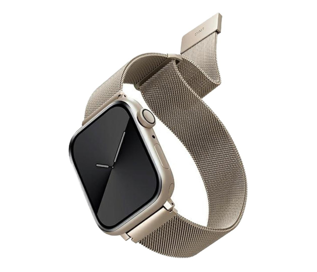 Uniq Pasek Dante Apple Watch Series 1/2/3/4/5/6/7/8/9/SE/SE2 38/40/41mm Stainless Steel starlight - 1082140 - zdjęcie 2